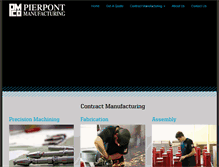 Tablet Screenshot of pierpontmfg.com